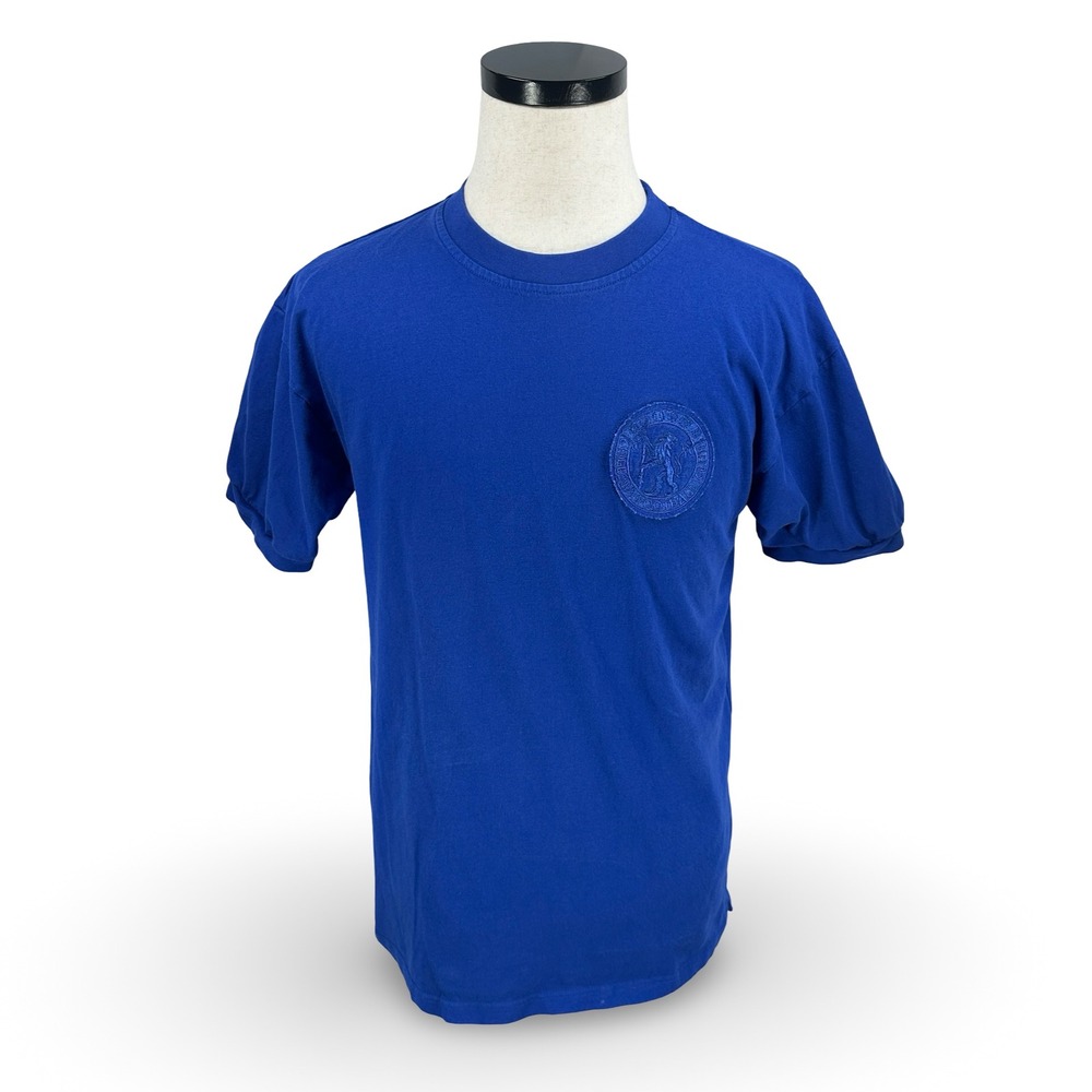 Score Draw Official Retro Chelsea FC 1963 Blue Out Football Shirt T-Shirt Medium
